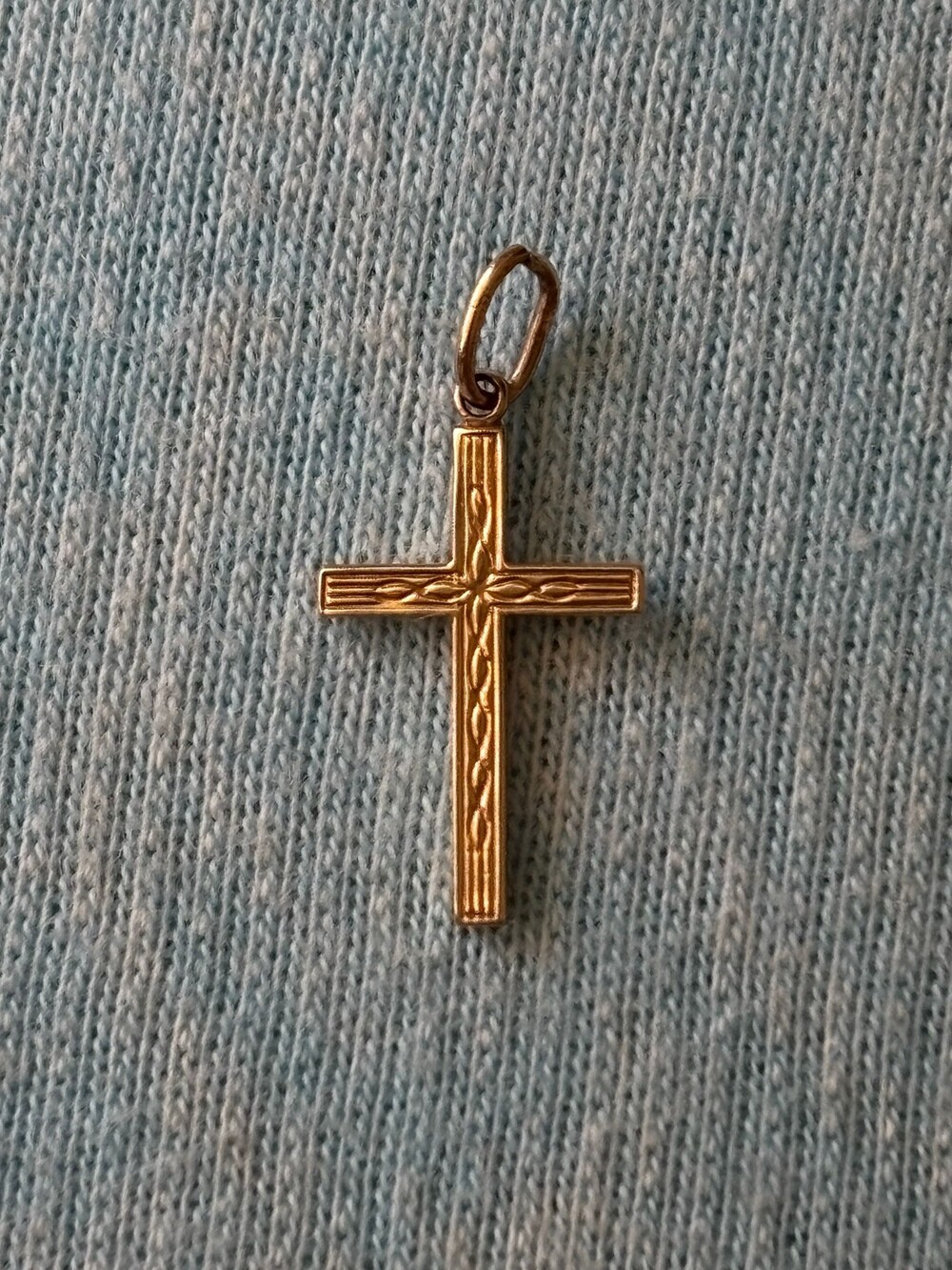 10K Gold Art Deco Cross Pendant Binder Brothers BB 0.36g Antique Vintage